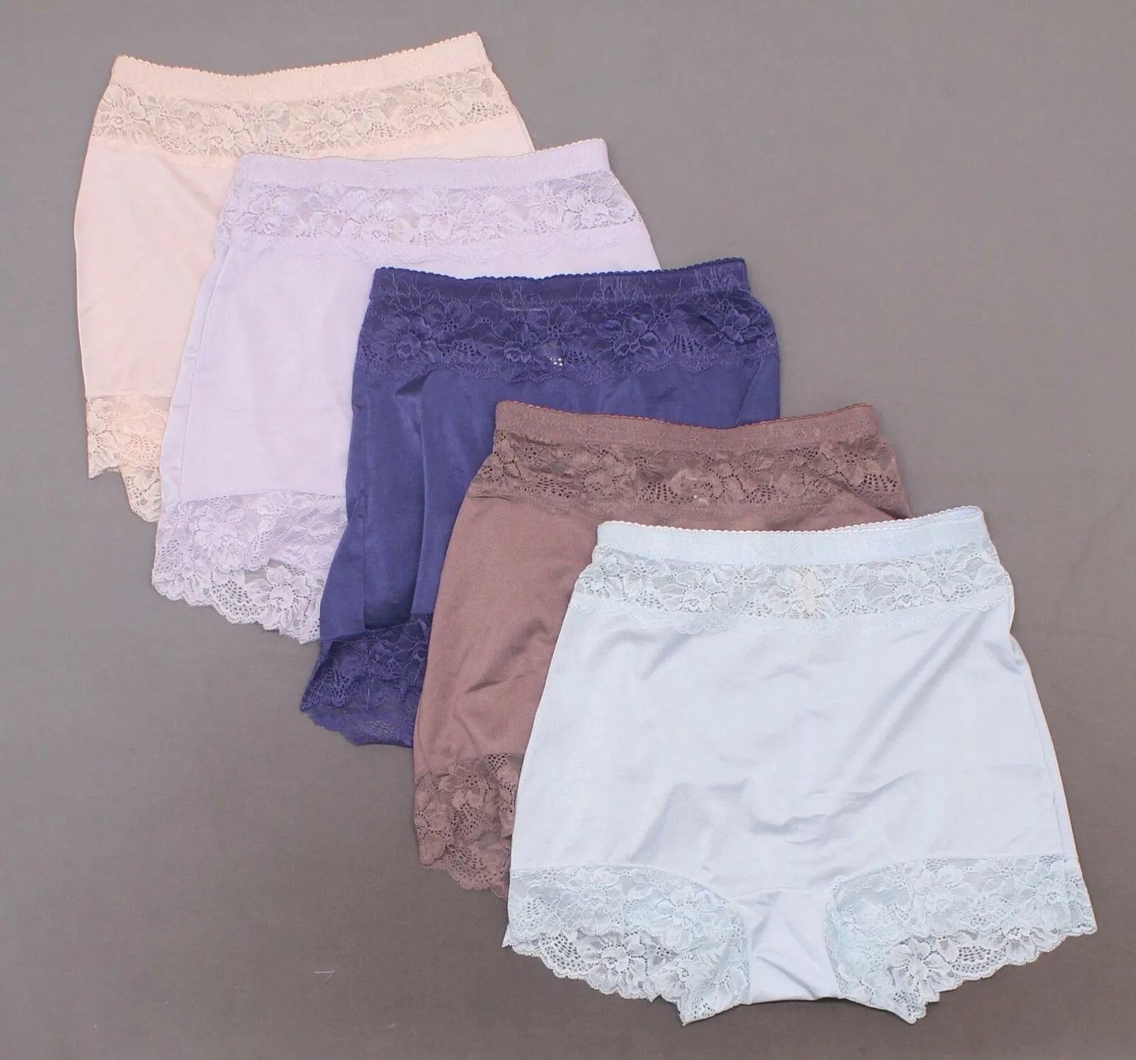 Rhonda Shear Women's 5 Pack Pin-Up Tap Panties With Lace Trim