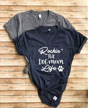 Rockin The Dog Mom Life Shirt - Dog Mom Shirt - Fur mama Shirt - Dog Mom T Shirt - Funny Dog Shirt - Funny T Shirt - Unisex T-Shirt