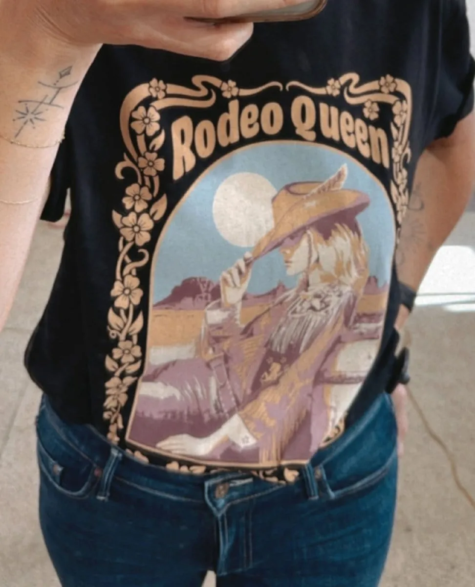 Rodeo Queen Lainey Wilson Black Tee