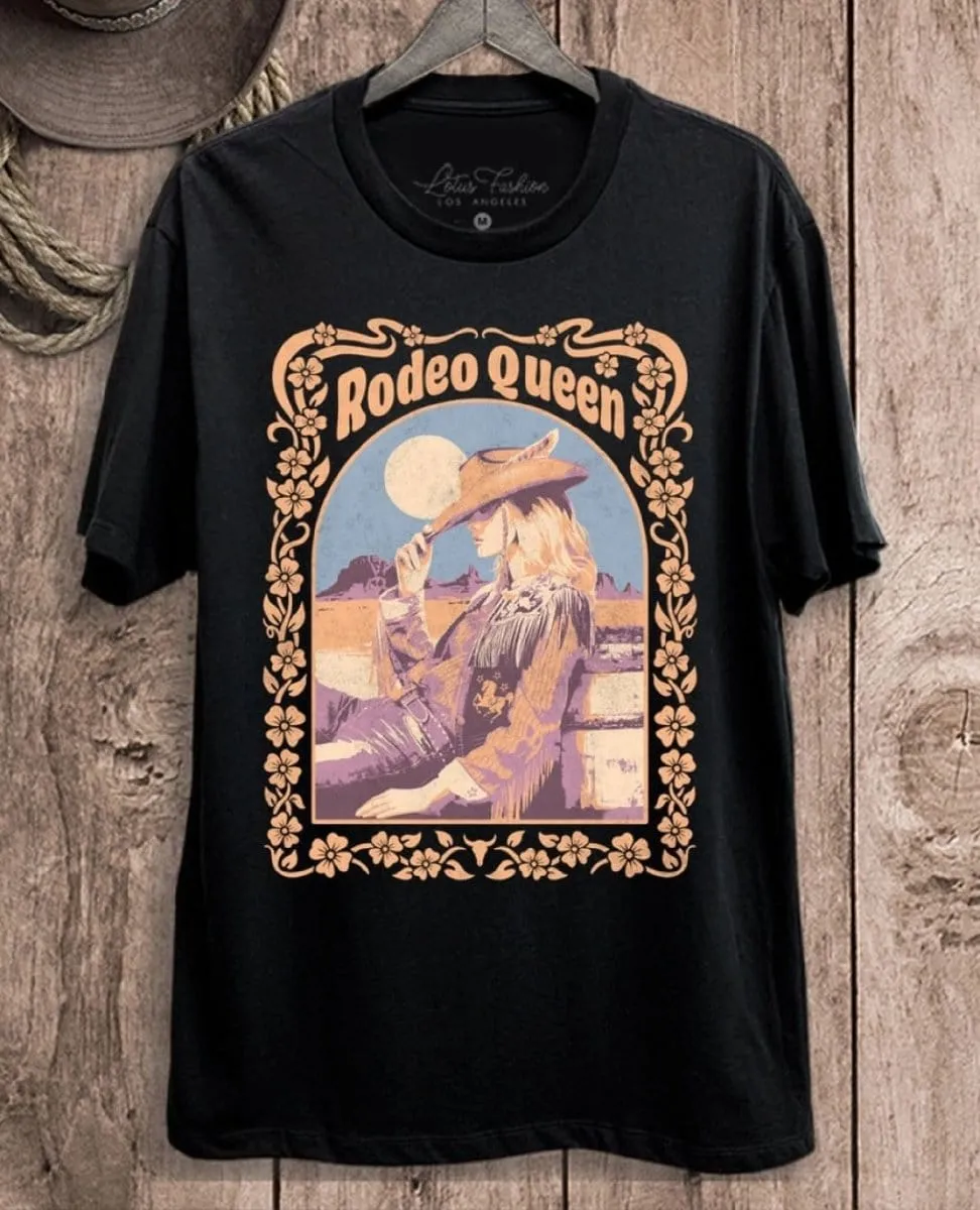 Rodeo Queen Lainey Wilson Black Tee