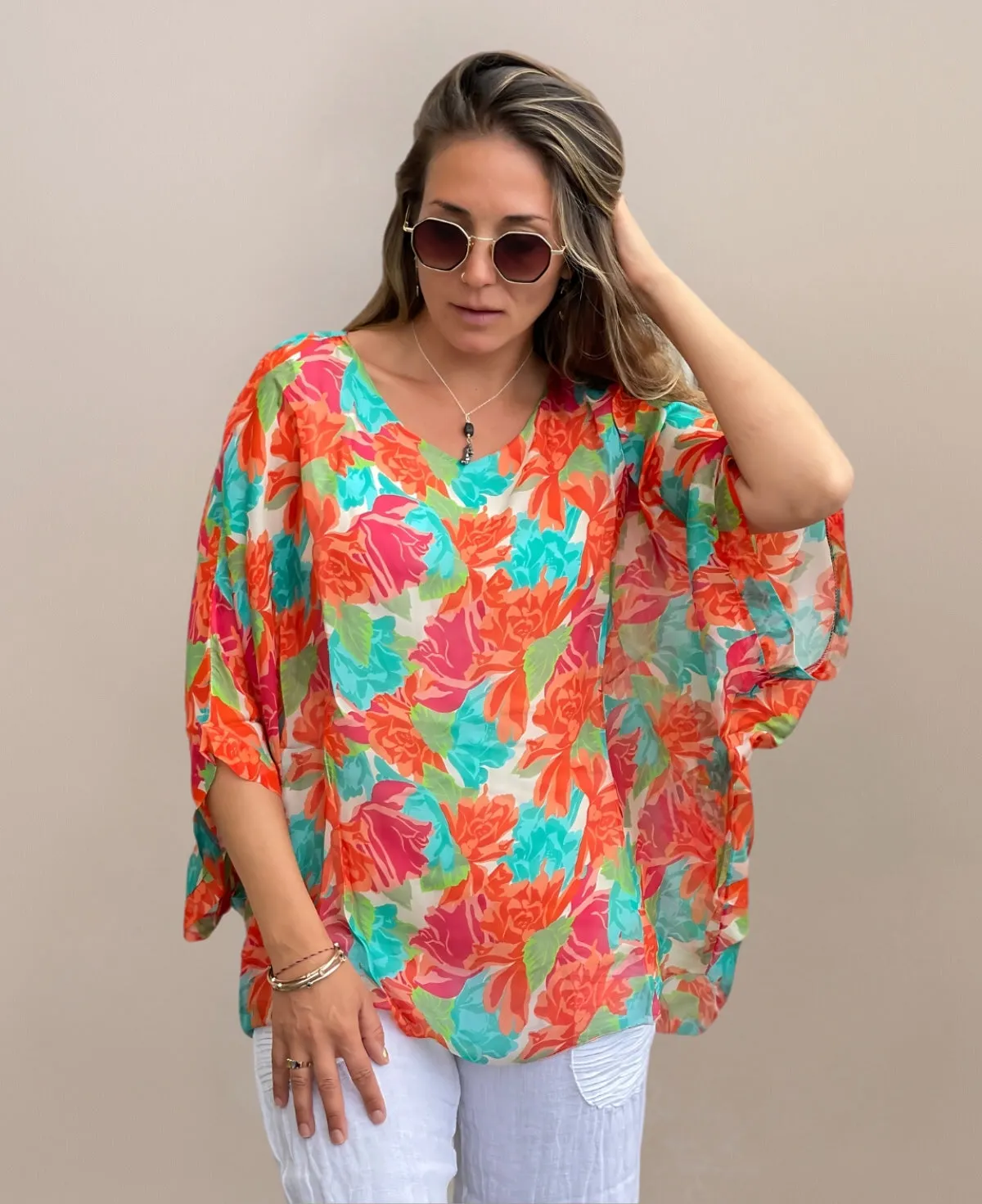 Roses Silk Top
