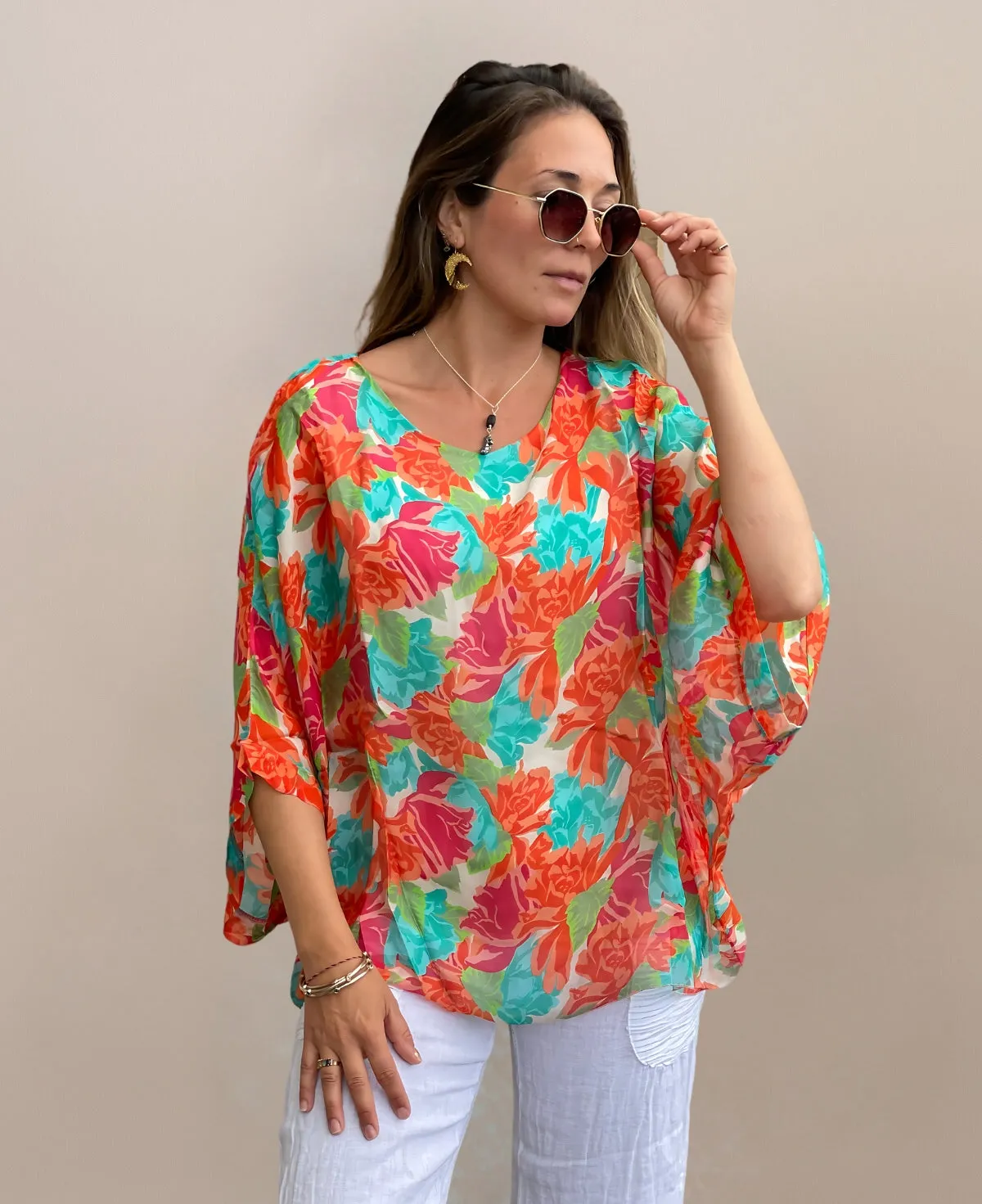 Roses Silk Top