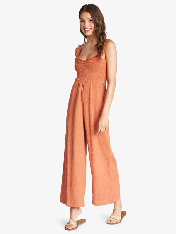 Roxy Womens Adventure Bound Woven Tank Jumpsuit