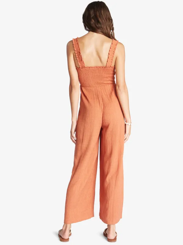 Roxy Womens Adventure Bound Woven Tank Jumpsuit