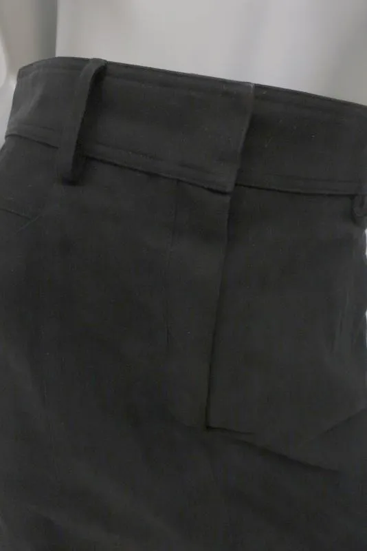 Saint Laurent Pencil Skirt Black Cotton-Blend Size 40