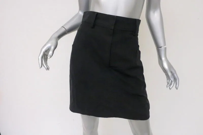 Saint Laurent Pencil Skirt Black Cotton-Blend Size 40
