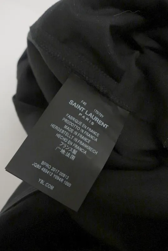 Saint Laurent Pencil Skirt Black Cotton-Blend Size 40