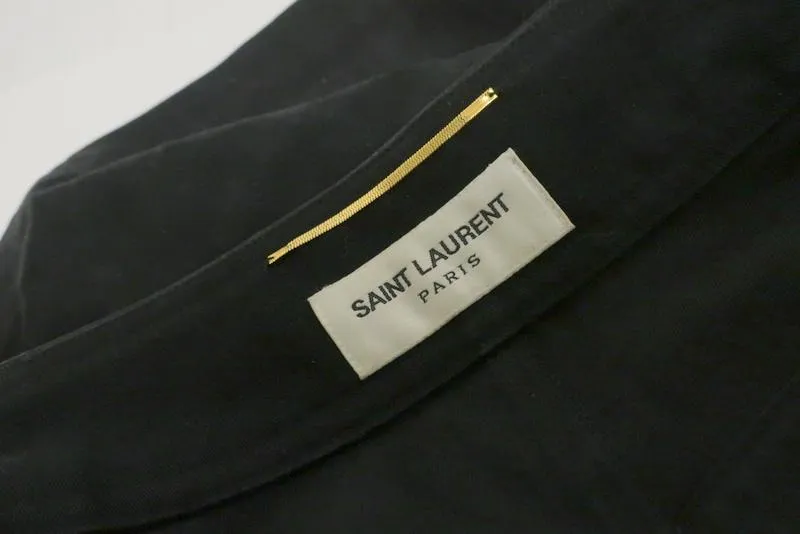 Saint Laurent Pencil Skirt Black Cotton-Blend Size 40
