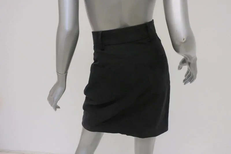 Saint Laurent Pencil Skirt Black Cotton-Blend Size 40