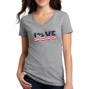 SALE "For The Love Of Michigan" Women's V-Neck