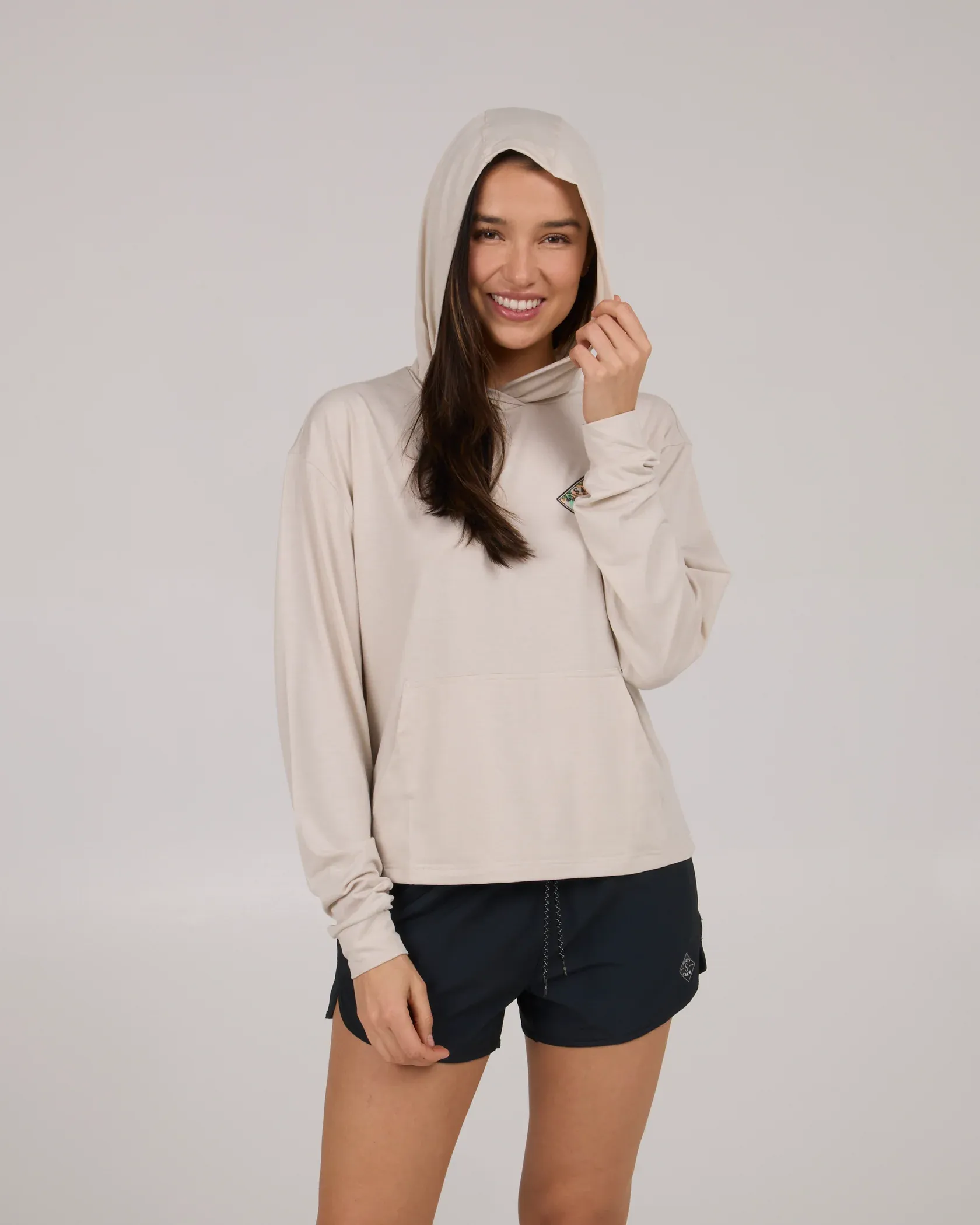 Salty Crew Womens Tippet Fill Tech Hoodie - Oatmeal