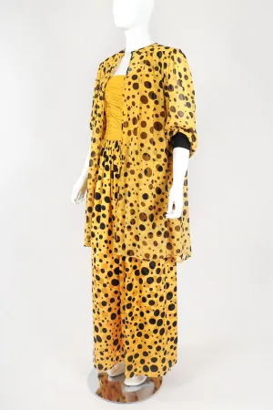 Silk Dot Dress & Sheer Jacket