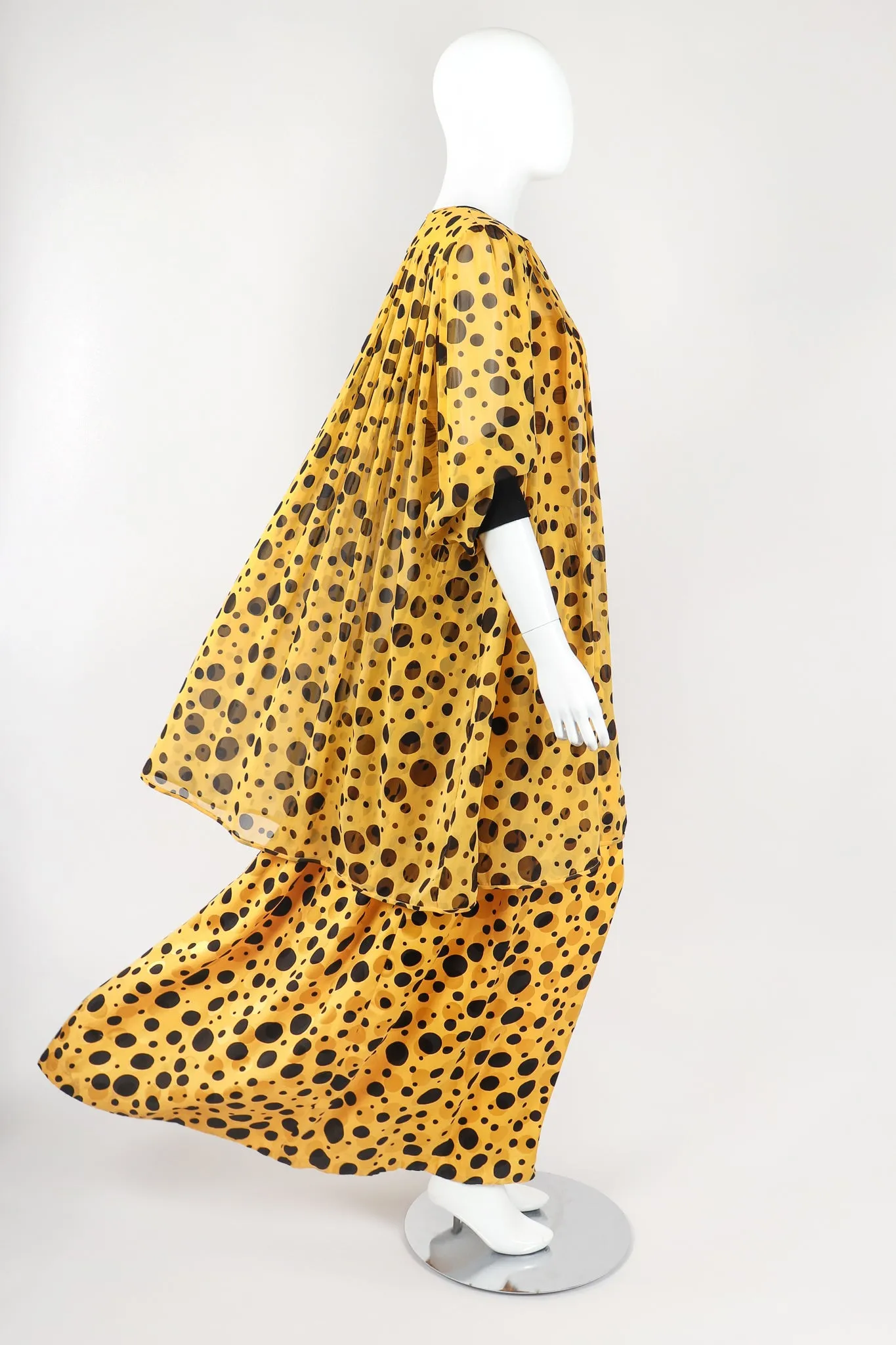 Silk Dot Dress & Sheer Jacket