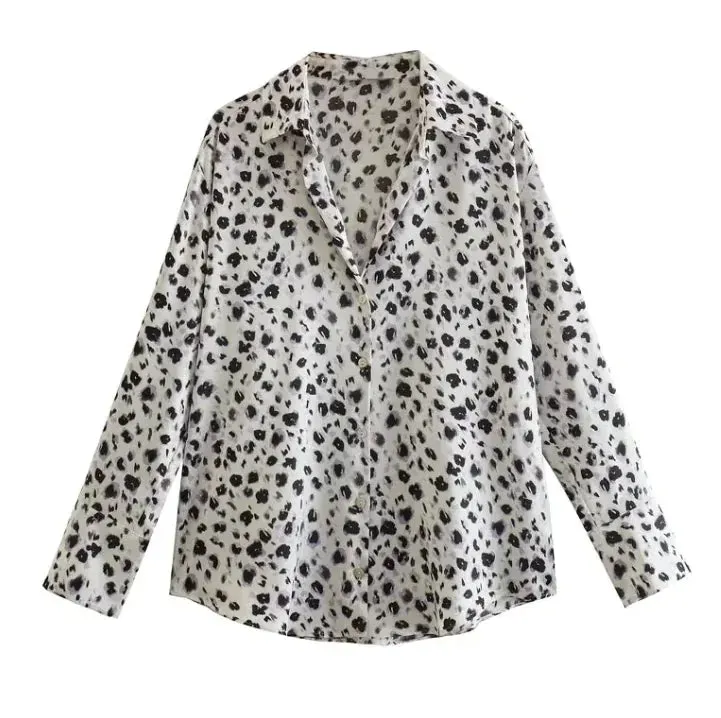 Silk Satin Long-sleeved Shirt For Women