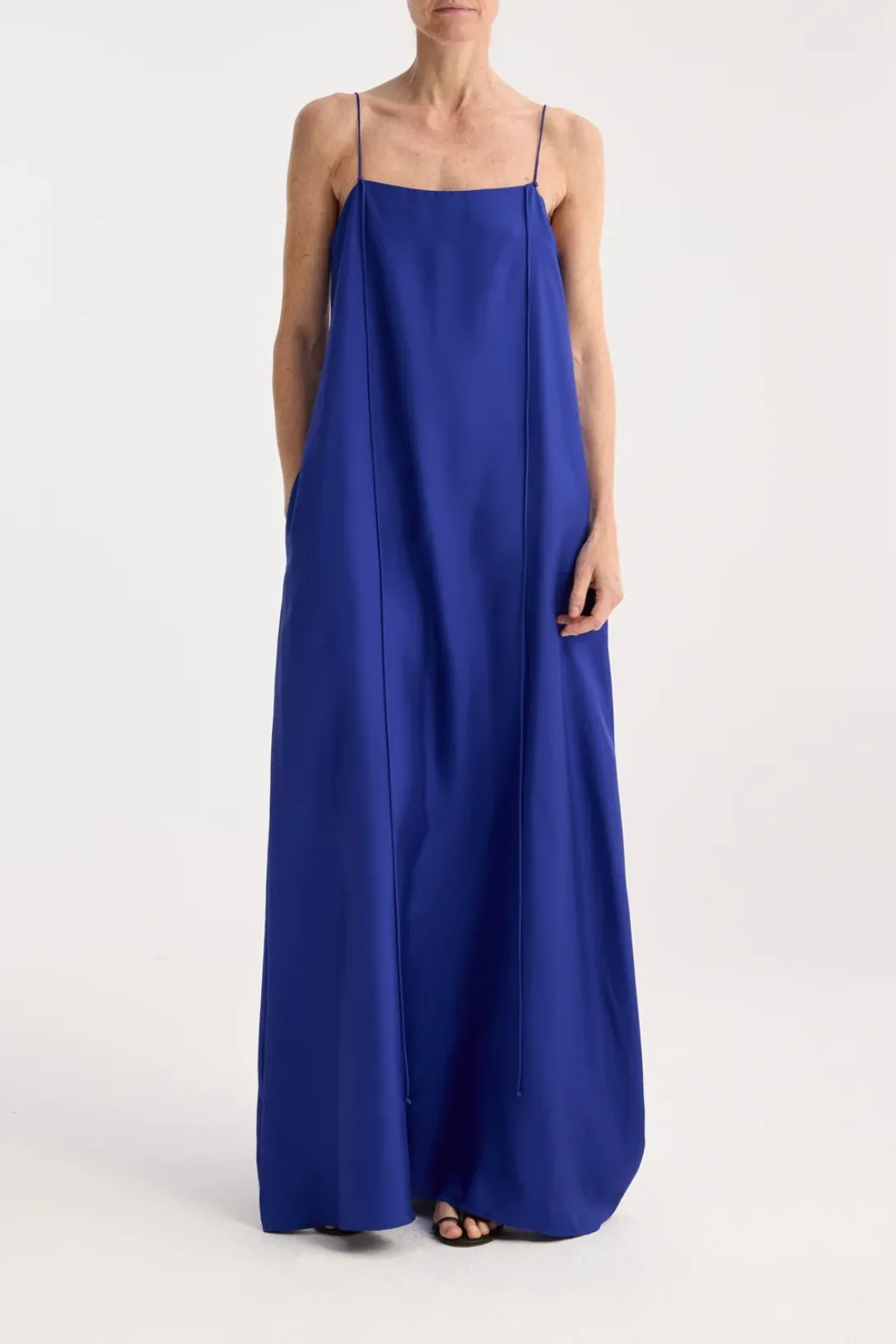 Silk Strap Dress | Electric Blue