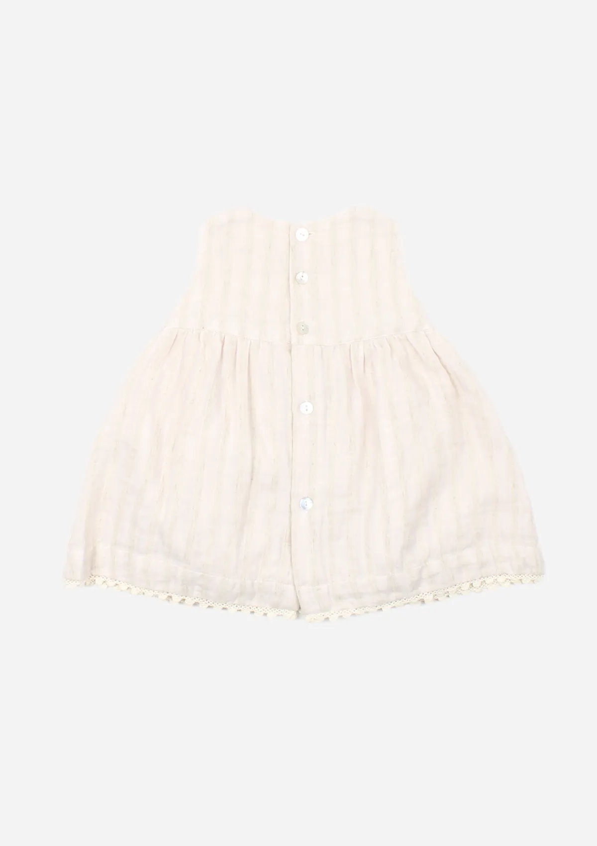 Sleeveless Flowers in the Wind Dress, Eggshell