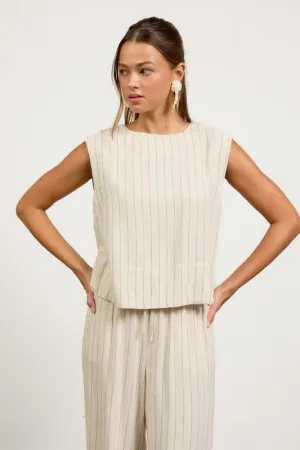 Sleeveless Striped Top