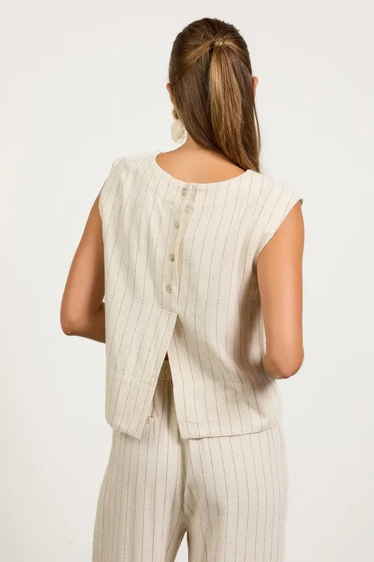 Sleeveless Striped Top