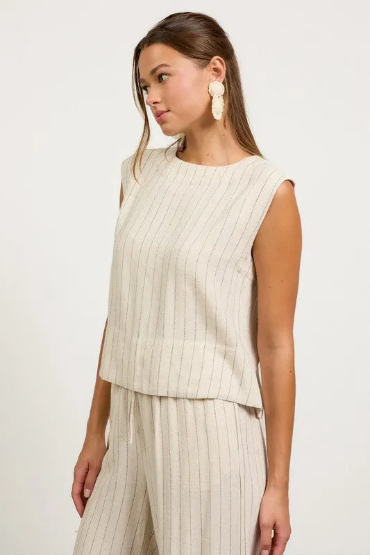 Sleeveless Striped Top