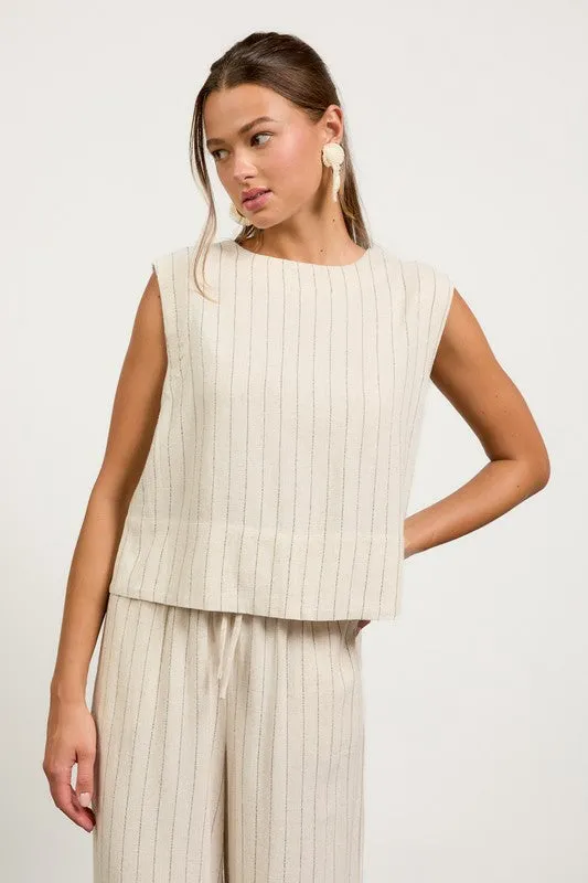 Sleeveless Striped Top