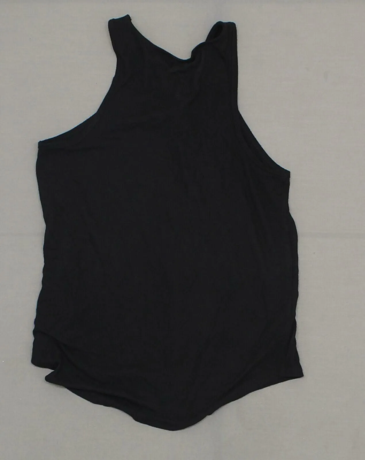 SO Women's Lace Up Front Tank Top Black Medium