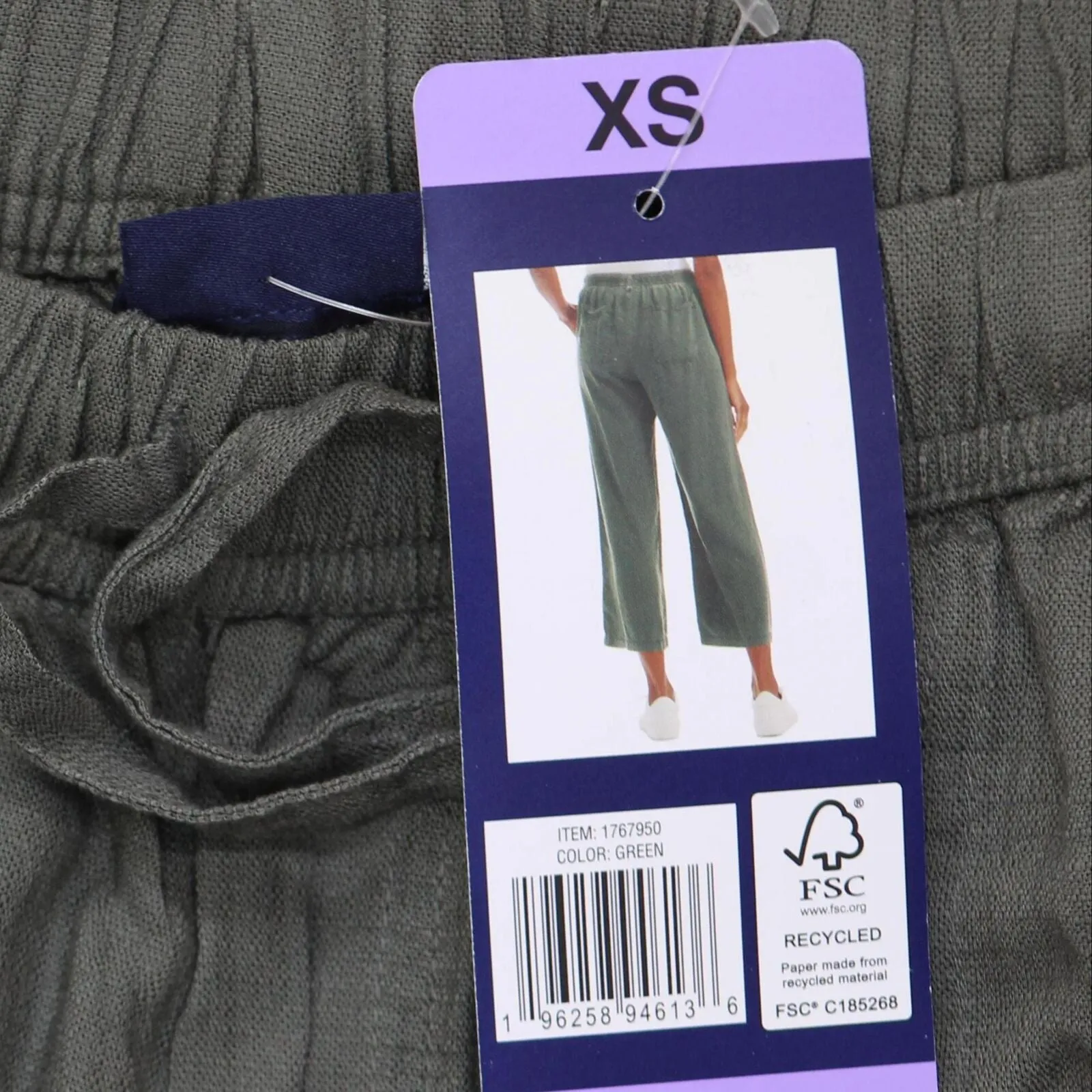 Splendid Women's Linen Blend Cropped Wide Leg Drawstring Pant 1767950