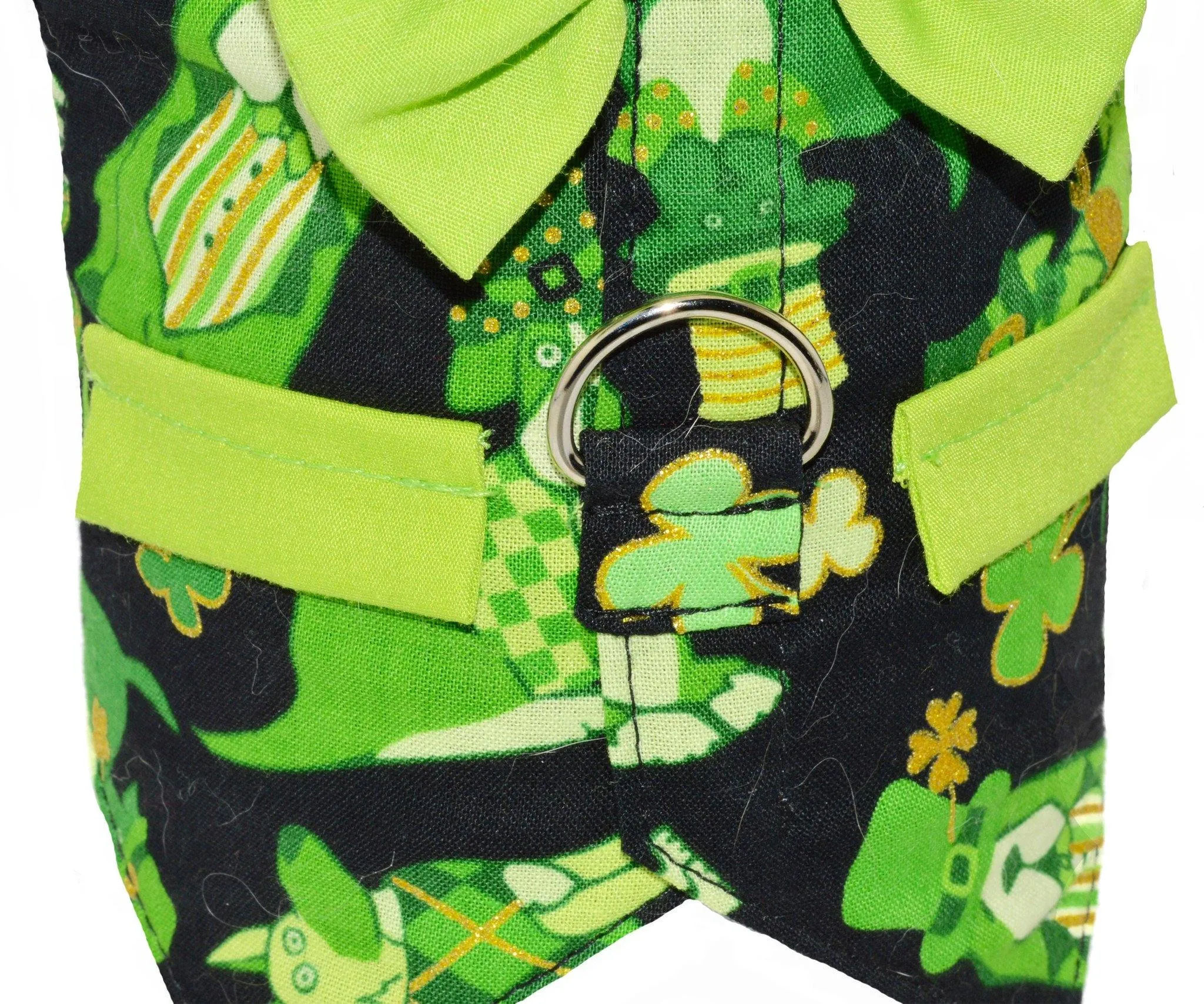 St. Patrick's Day Dog Vest With Built In Harness - 1 Small Left