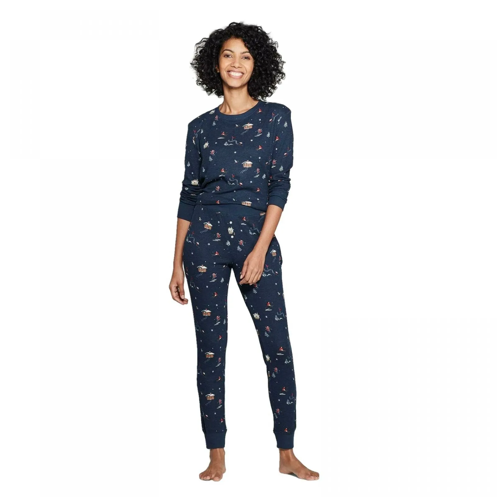 Stars Above Women's Thermal Sleep Pajama Set