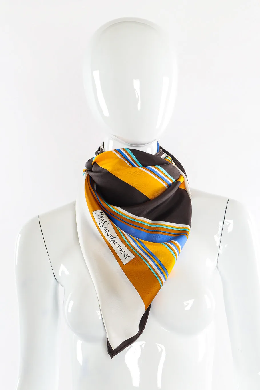 Striped Silk Scarf