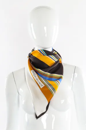 Striped Silk Scarf