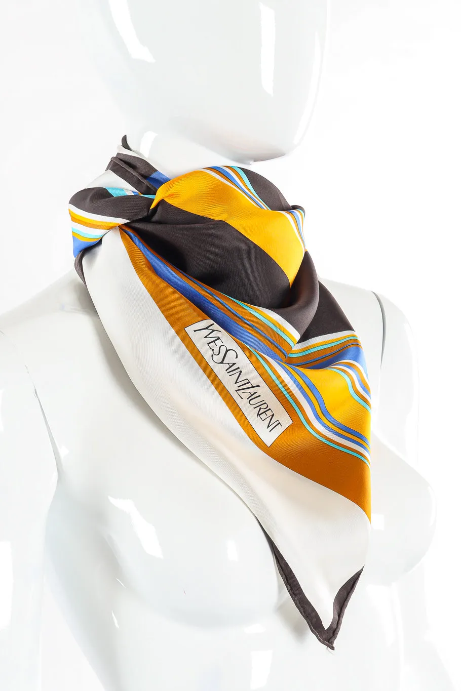 Striped Silk Scarf
