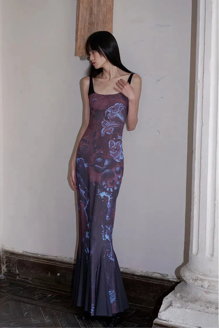 Summer Women Fashion Dresses Sexy Backless Sling Maxi A-LINE Dress Casual Slim Sleeveless Streetwear