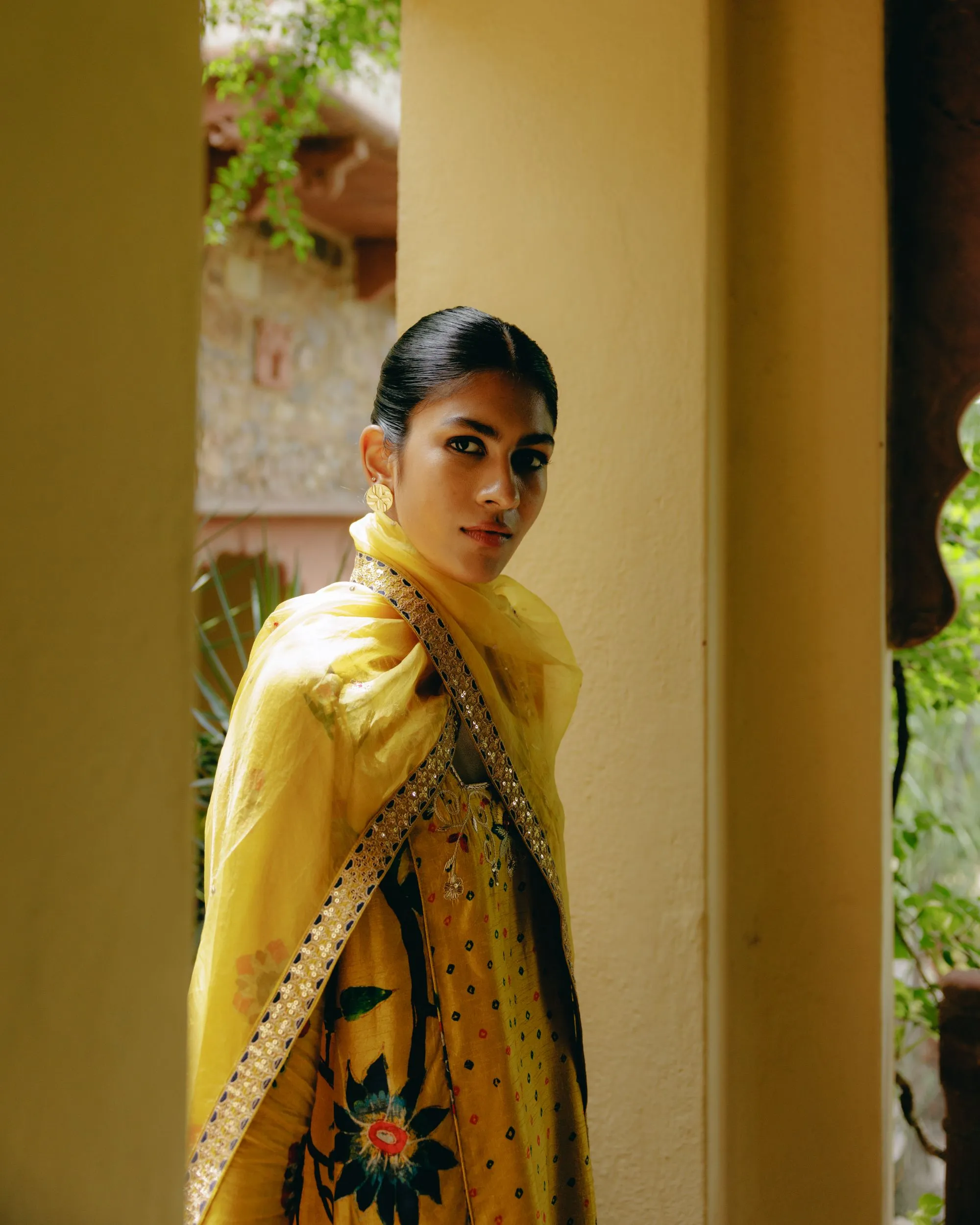 Sunflower yellow kurta set