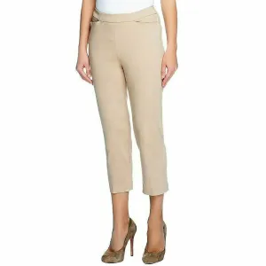 Susan Graver Women's Ultra Stretch Pull-on Crop Pants