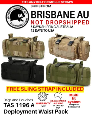 TAS 1196 Deployment Waist Pack, any belt with free shoulder sling