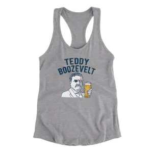 Teddy Boozevelt Women's Racerback Tank