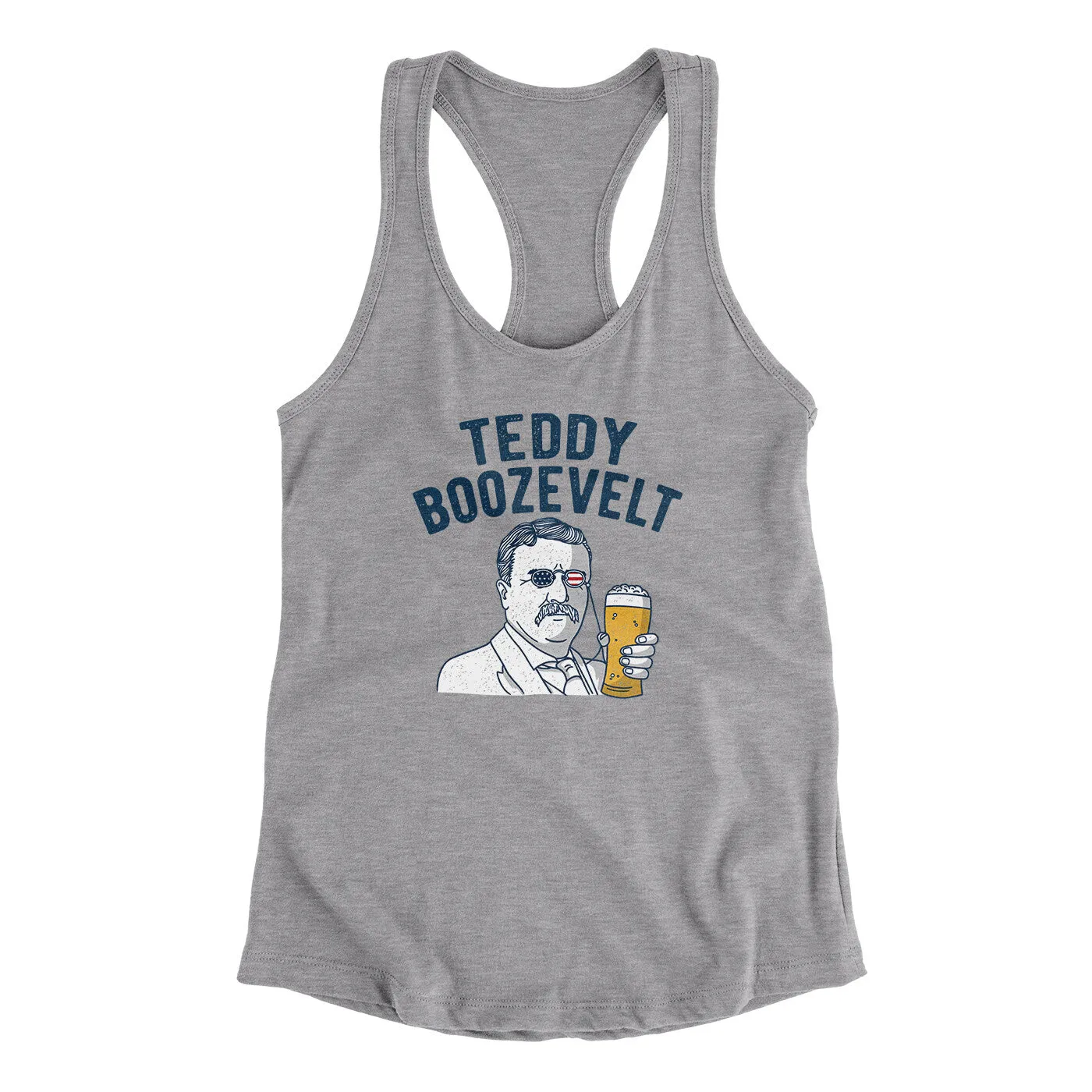 Teddy Boozevelt Women's Racerback Tank