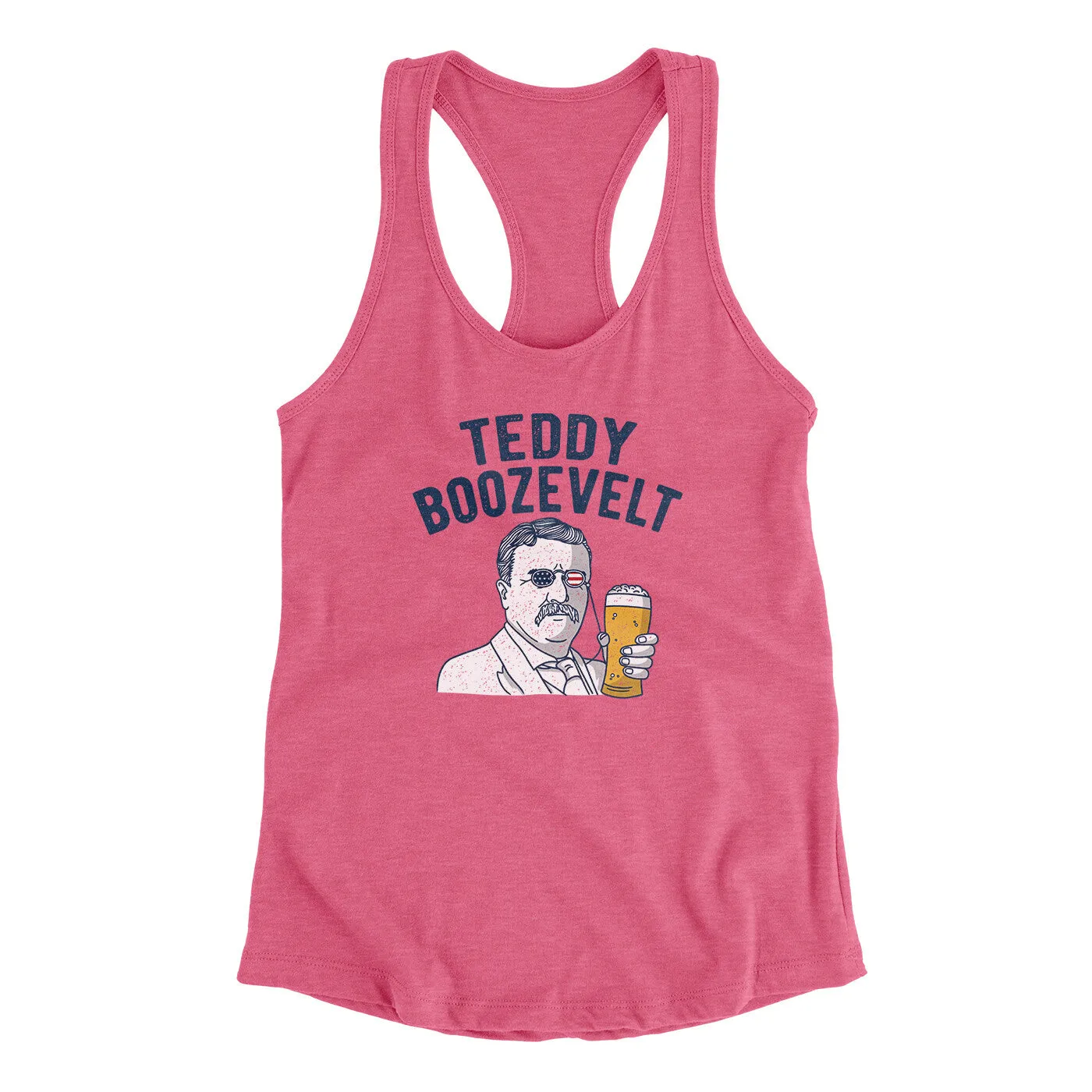Teddy Boozevelt Women's Racerback Tank