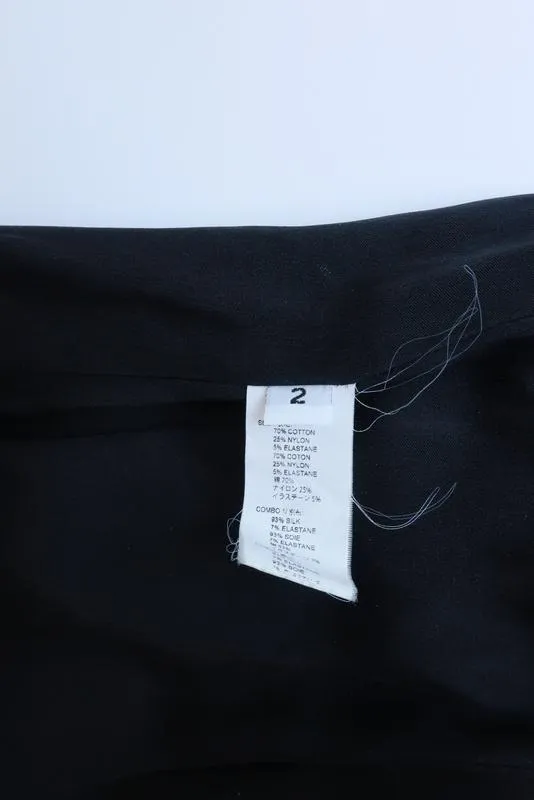 Thakoon Draped-Bottom Dress Black Cotton-Blend Size 2 Sleeveless Asymmetric Mini