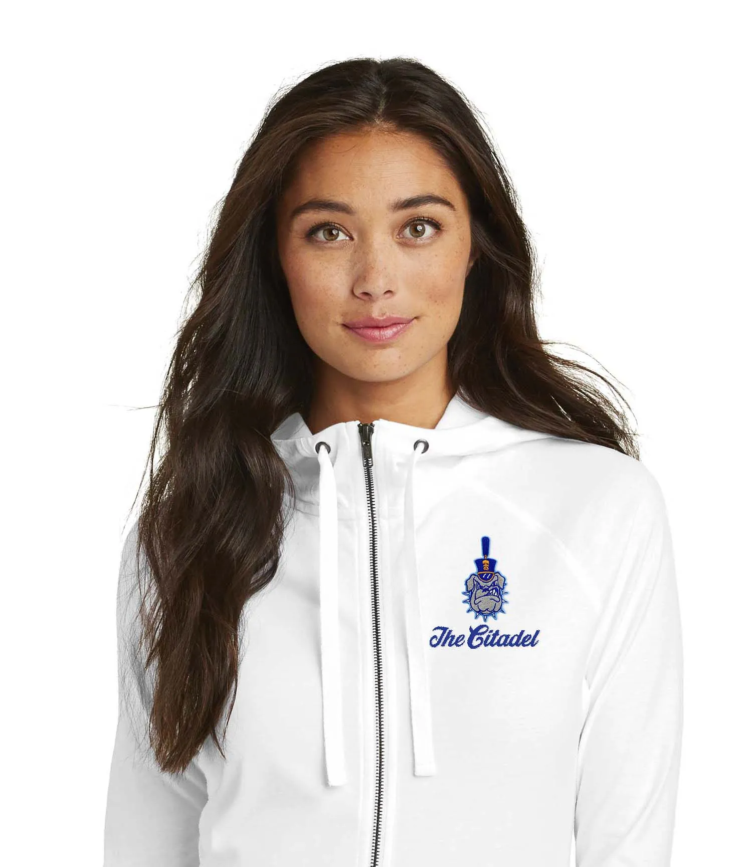 The Citadel Spike Ladies Sueded Cotton Blend Full-Zip Hoodie