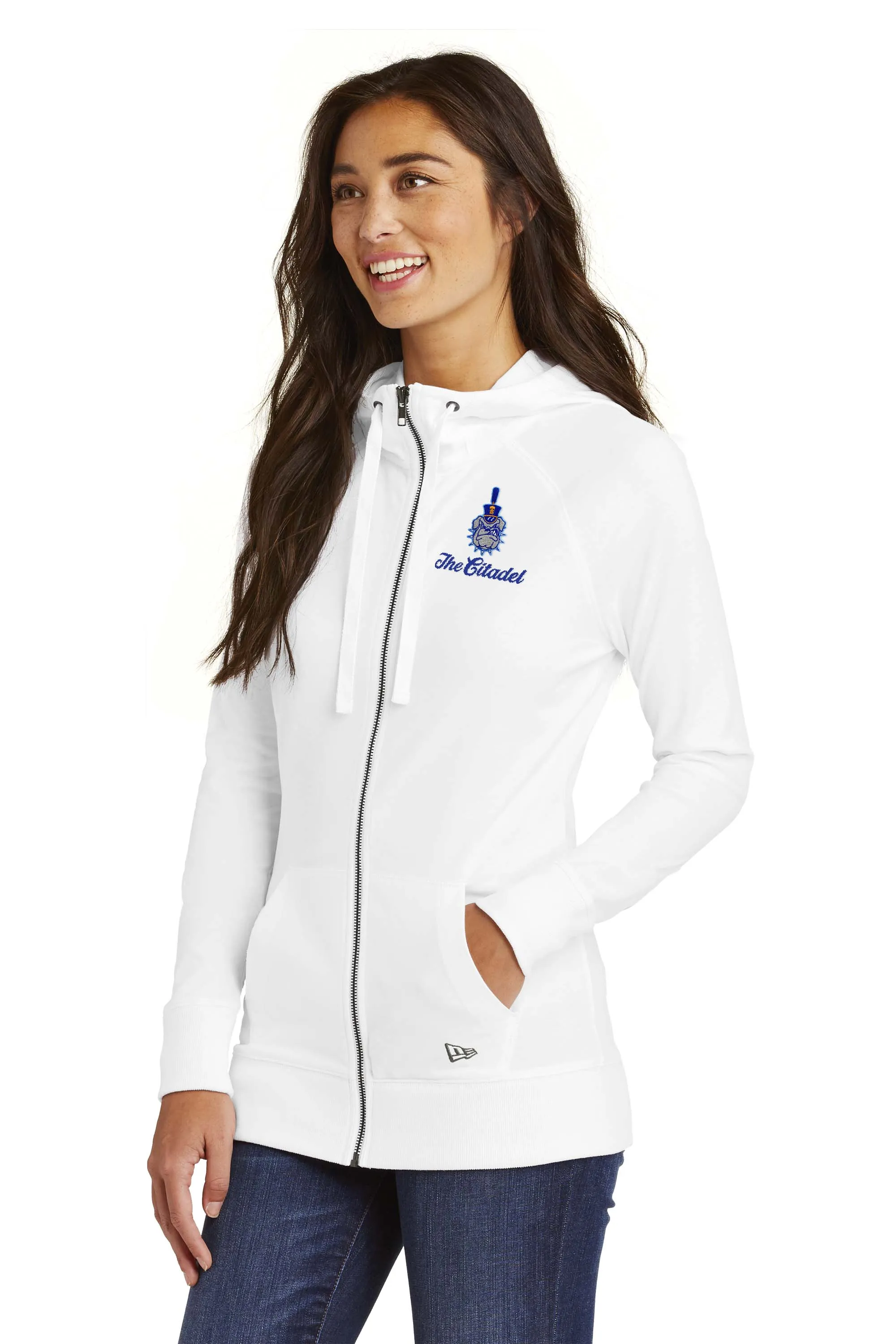 The Citadel Spike Ladies Sueded Cotton Blend Full-Zip Hoodie