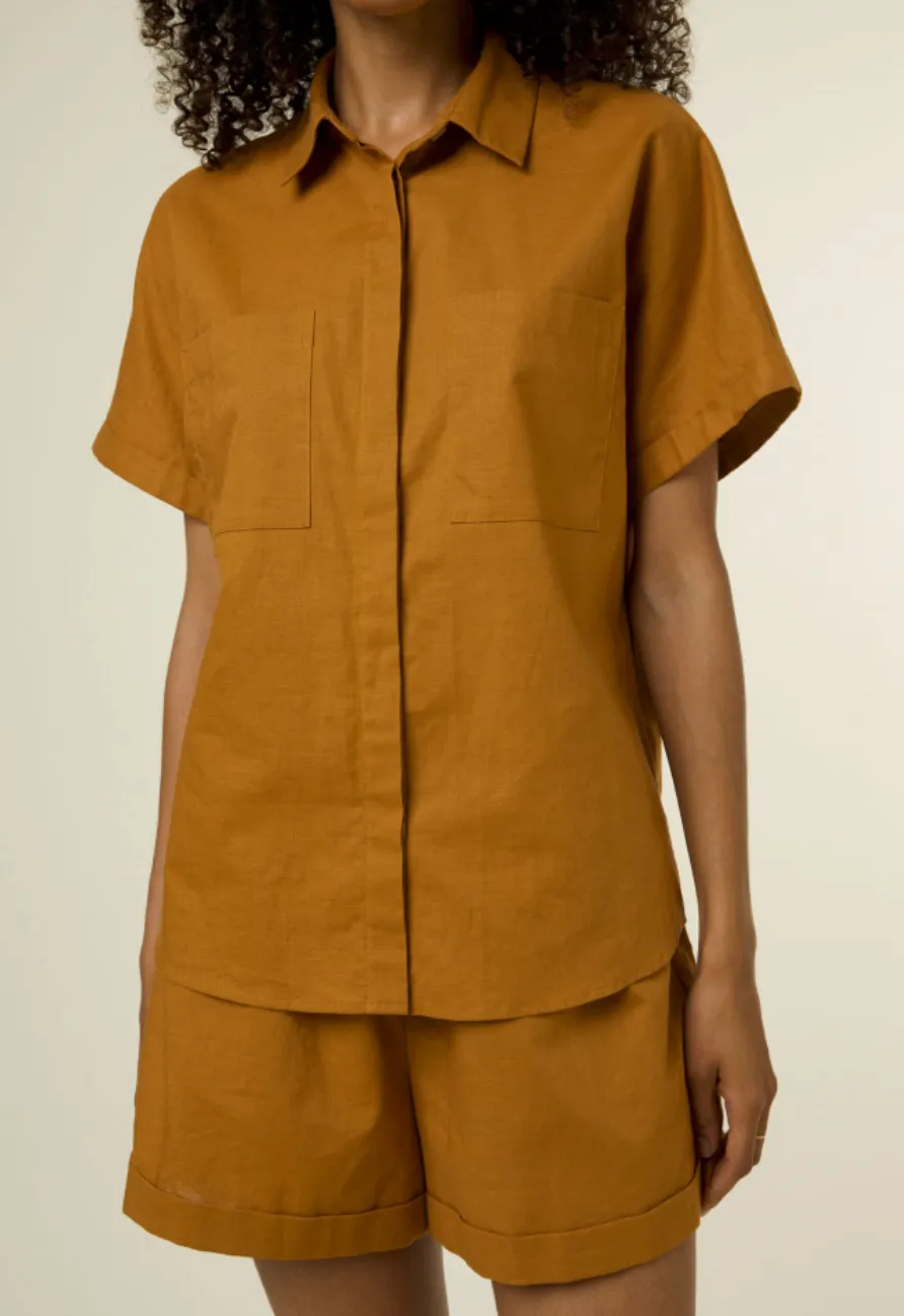 The Clary Shirt by FRNCH - Ochre