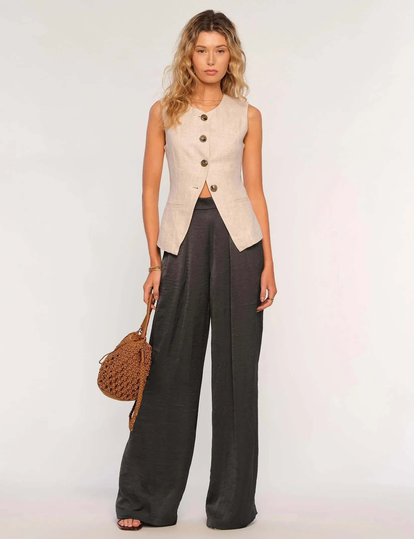 The Emerson Vest by Heartloom - Stone