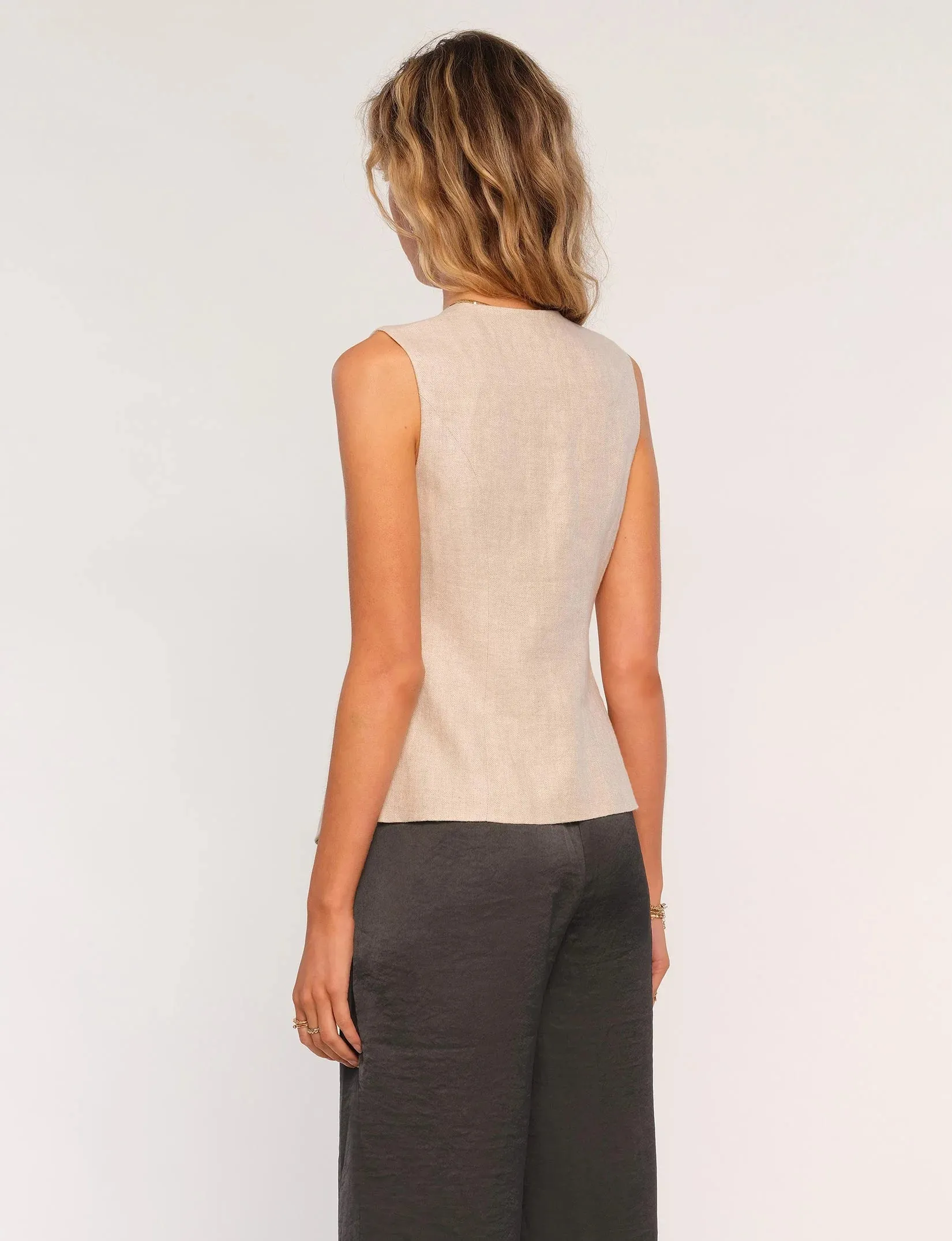 The Emerson Vest by Heartloom - Stone