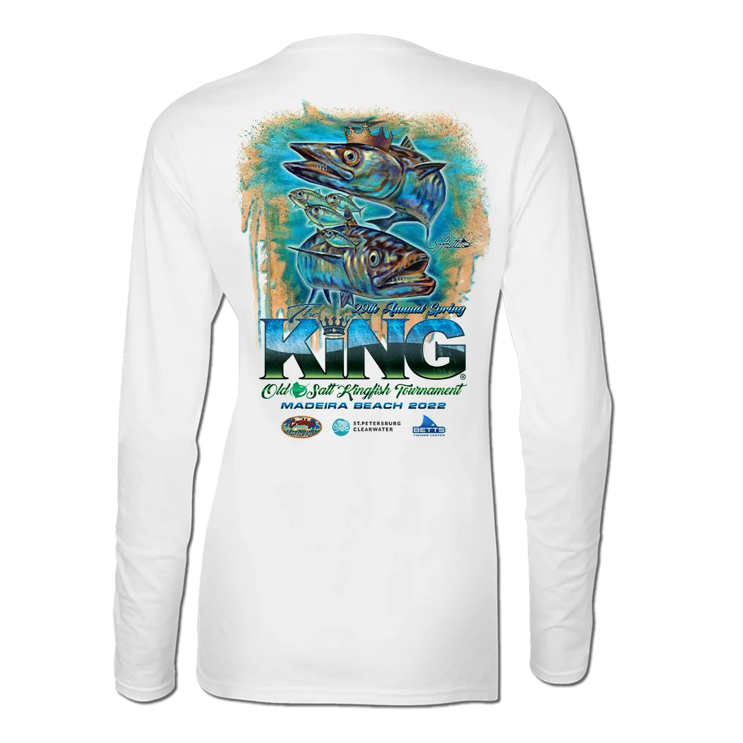 The KING - Spring 2022 - Ladies Long Sleeve Performance Shirt - White