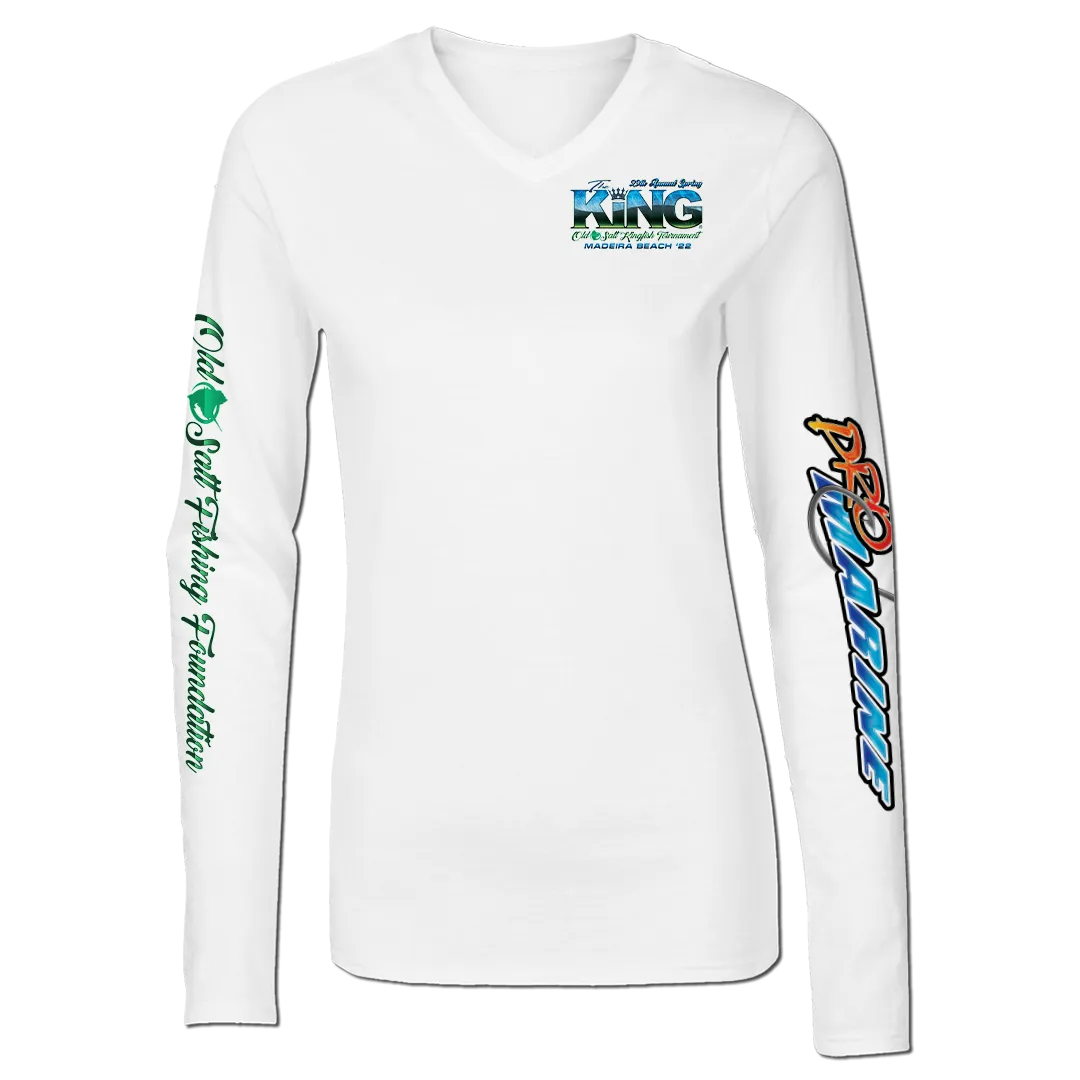 The KING - Spring 2022 - Ladies Long Sleeve Performance Shirt - White
