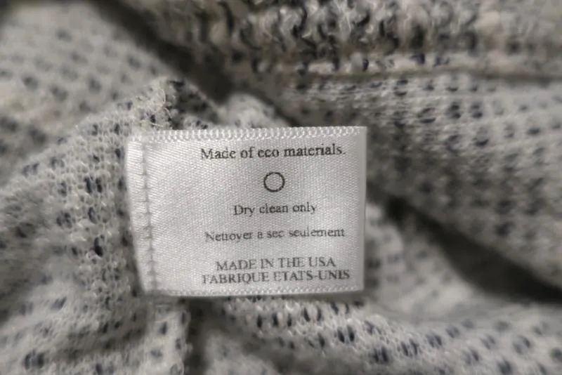 The Lady & The Sailor Varsity Cardigan Cream/Blue Boucle Knit Size 2 Zip Sweater