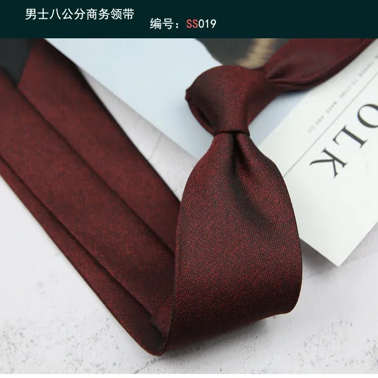 Tie Gravatas Fashion Wholesale Woven 8 cm Striped Necktie Wedding Accessories Blue Man Dot Fit Group Party Office Neck Ties