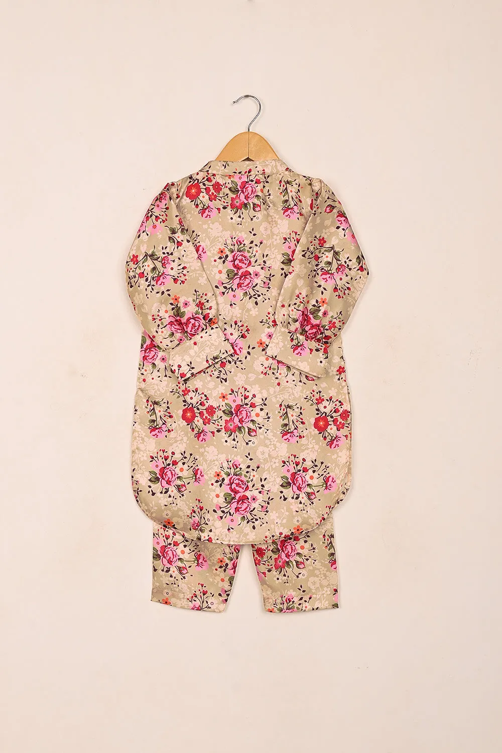TKF-193-Skin - Kids 2Pc Digital Silk Co-Ord Set
