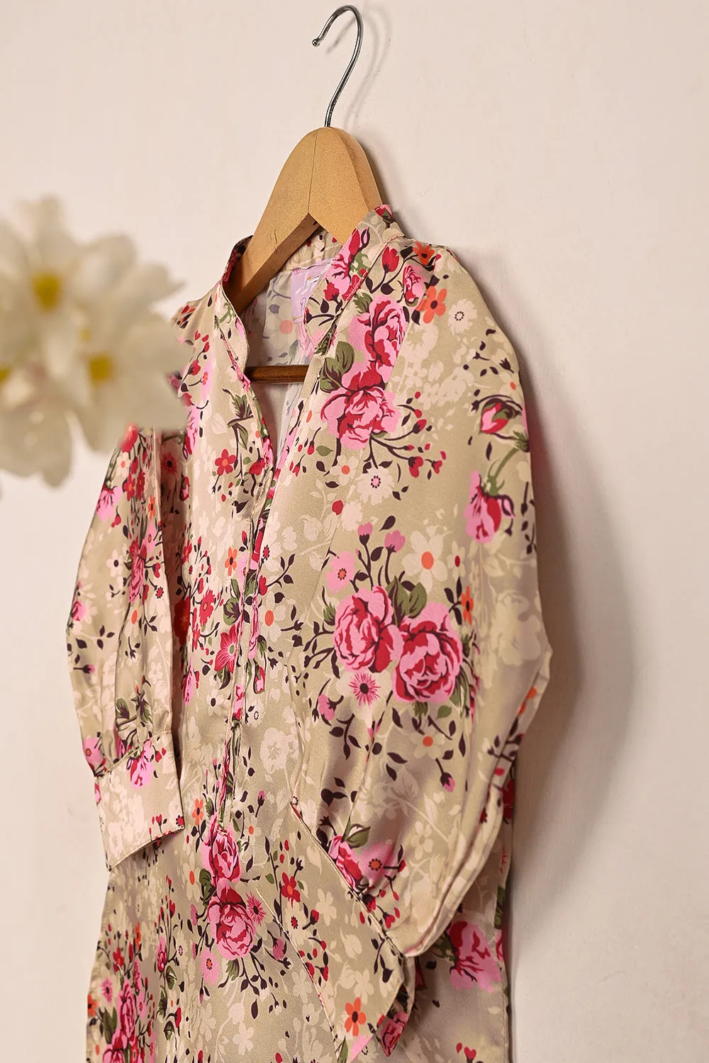 TKF-193-Skin - Kids 2Pc Digital Silk Co-Ord Set